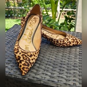 Sam Edelman animal print kitten heele